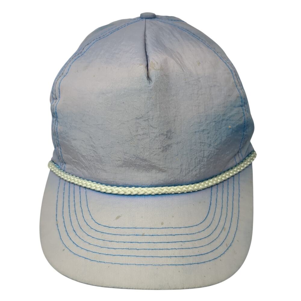 Gold Medal Snapback Rope Hat Blue One Size Adjustable Solid Blank
